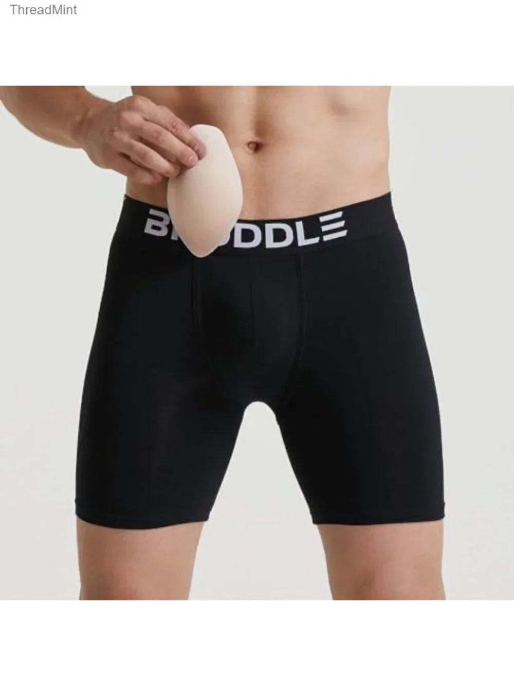 Mens Padded Boxer Briefs Enhancing Underwear Cotton Spandex